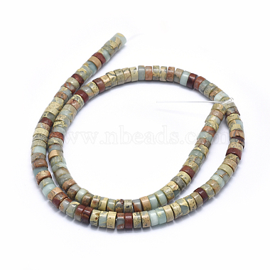 Chapelets de perles en jaspe aqua terra naturel(G-I213-08-6mm)-2
