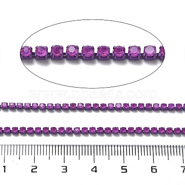 Cadena de copa de cristal con diamantes de imitación de hierro(CH-U001-01Y)-3