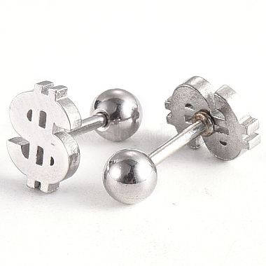 Tarnish Resistant 201 Stainless Steel Barbell Cartilage Earrings(EJEW-R147-27)-3