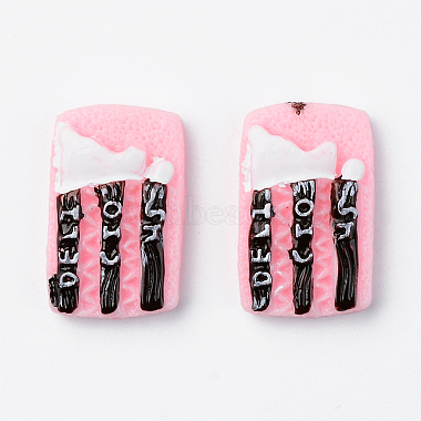 28mm Pink Food Resin Cabochons