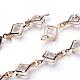 Iron Acrylic Rhinestone Handmade Chains(AJEW-JB00249)-1