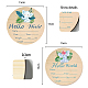 2Pcs 2 Style Single-face Printed Wooden Baby Photo Props(DJEW-WH0600-007)-2