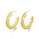 Brass Wire Swirl C-shape Stud Earrings(EJEW-G322-04MG)-1