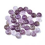 Natural Amethyst European Beads, Large Hole Beads, Rondelle, 12x6mm, Hole: 5mm(X-G-G740-12x6mm-13)