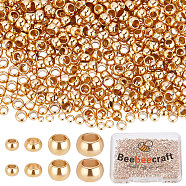 800Pcs 4 Styles 304 Stainless Steel Spacer Beads, Rondelle, Real 24K Gold Plated, 1.5~3x1~2mm, Hole: 0.8~1.8mm, 200pcs/style(STAS-BBC0001-37G)