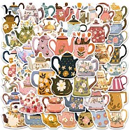 50Pcs PVC Adhesive Waterproof Stickers Self-Adhesive Stickers, Teapot, for DIY Photo Album Diary Scrapbook Decoration, Bottle, 40~80mm(PW-WG143FF-01)