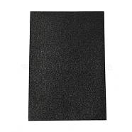 Sponge Sheet Foam Paper, with Shiny Sequins, Black, 29.7x20.1x0.2cm, 10 sheets/bag(DIY-B016-06)