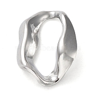 304 Stainless Steel Linking Rings, Irregular Oval Connector, Stainless Steel Color, 20.5x14.5x3mm, Inner Diameter: 16x5mm(STAS-M323-40P)