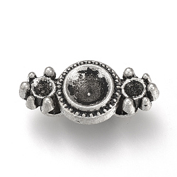 Tibetan Style Alloy Connector Rhinestone Settings, Cadmium Free & Lead Free, Antique Silver, 17.5x8.5x4mm, Hole: 1mm, Fit for 2~4.5mm rhinestone, about 880pcs/1000g(TIBE-S310-103AS-LF)