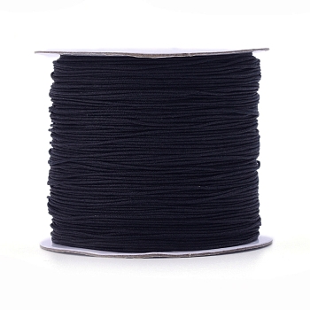 Nylon Thread, Nylon Jewelry Cord for Custom Woven Jewelry Making, Black, 0.6mm, about 142.16 yards(130m)/roll