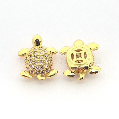 Micro cuivres ouvrent perles de tortue de zircone cubique(ZIRC-L007-42)-2