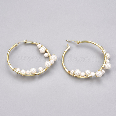 ABS Plastic Imitation Pearl Earring Hooks(KK-S348-211)-2