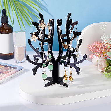 Opaque Acrylic Earring Display Tree Stands(ODIS-WH0025-117)-5