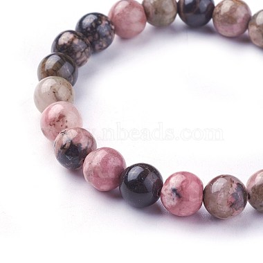 Natural Rhodonite Beads Stretch Bracelets(X-BJEW-F380-01-B16)-3