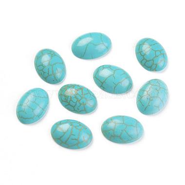 18mm Turquoise Oval Howlite Cabochons