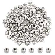 100Pcs Eco-Friendly 201 Stainless Steel Beads, Faceted, Rondelle, Stainless Steel Color, 3.5x4x4mm, Hole: 1.5mm(STAS-UN0051-76)