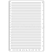 Plastic A4 Straight Line Stencil Template, Spacing Line Scale Measuring Ruler, Rectangle, Clear, 288x199x2.5mm(TOOL-XCP0001-77)