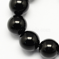 Natural Obsidian Bead Strands, Round, 6mm, Hole: 1mm, about 65pcs/strand, 15.7 inch(X-G-R173-6mm-02)