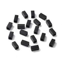 Ion Plating(IP) 304Stainless Steel Beads, Cuboid, Electrophoresis Black, 6x3x3mm, Hole: 1.8mm(STAS-F205-07EB-A)