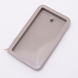 Silicone Molds, Resin Casting Molds, For UV Resin, Epoxy Resin Craft Making, Rectangle, Gray, 105x65x10mm, Inner Diameter: 92x50mm(DIY-WH0177-96)