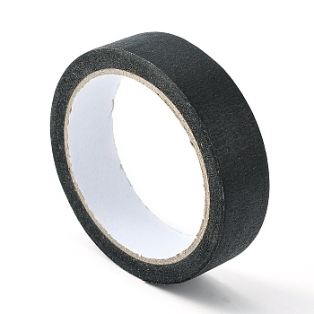 Colorful Masking Tape, Adhesive Tape Textured Paper, for Painting, Packaging and Windows Protection, Black, 9.85x1.15cm, about 20m/roll