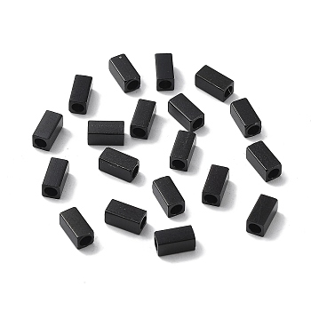 Ion Plating(IP) 304Stainless Steel Beads, Cuboid, Electrophoresis Black, 6x3x3mm, Hole: 1.8mm