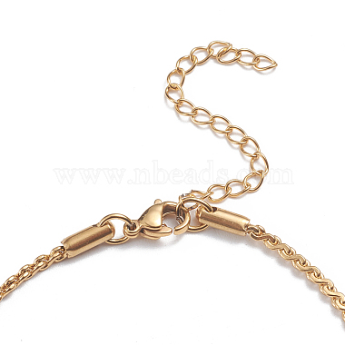 304 Stainless Steel Serpentine Chain Anklets(AJEW-G024-04G)-2