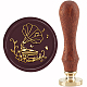 Brass Wax Seal Stamp with Handle(AJEW-WH0184-0908)-1