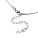 ионное покрытие (IP) 304 ожерелье из змеиной стали из нержавеющей стали для мужчин и женщин(NJEW-YW0001-10)-2