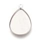 201 Stainless Steel Pendant Cabochon Settings(STAS-S057-34)-1