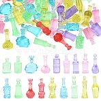 20Pcs Transparent Acrylic Children's Gem Toys, Mini Wine Bottle, Mixed Color, 39x12mm(OACR-YW0003-91)