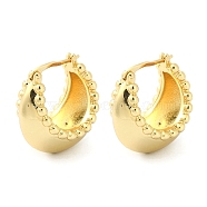 Rack Plating Brass Crescent Moon Hoop Earrings for Women, Lead Free & Cadmium Free, Real 18K Gold Plated, 24x14x24mm(EJEW-Q780-02G)