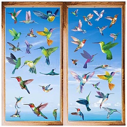 8 Sheets 8 Styles PVC Waterproof Wall Stickers, Self-Adhesive Decals, for Window or Stairway Home Decoration, Hummingbird, 200x145mm, 1 sheet/style(DIY-WH0345-192)