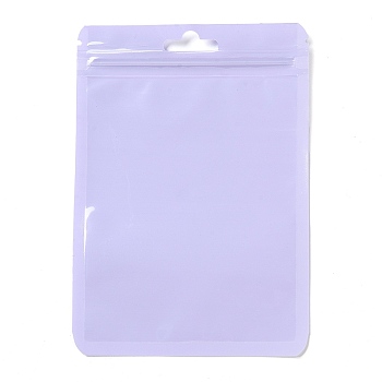 Rectangle Plastic Zip Lock Gift Bags, with Transparence Windows Resealable Bags, Lilac, 15x10.5x0.1cm, Unilateral Thickness: 2.5 Mil(0.065mm)