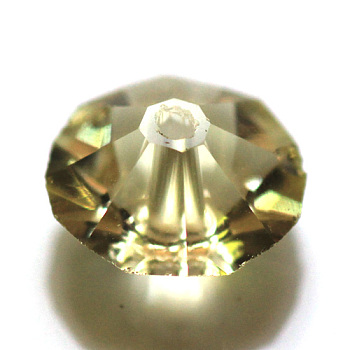 Imitation Austrian Crystal Beads, Grade AAA, K9 Glass, Faceted, Flat Round, Light Khaki, 8x4mm, Hole: 0.9~1mm