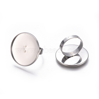 Componentes de anillos de dedo de 304 acero inoxidable ajustables(STAS-G187-01P-25mm)-2