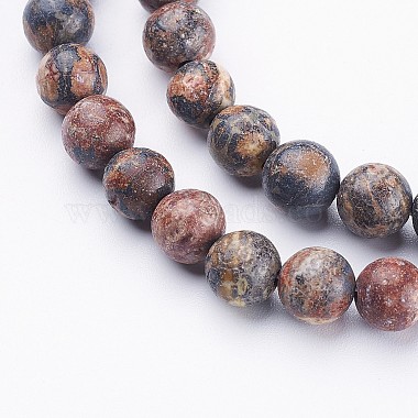 Perles de jaspe peau de léopard rouge naturel brins(X-GSR6mmC066)-2