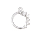 Brass Micro Pave Clear Cubic Zirconia Pendants(KK-D225-14P-01)-1
