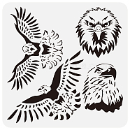 PET Hollow Out Drawing Painting Stencils, for DIY Scrapbook, Photo Album, Eagle, 30x30cm(DIY-WH0391-0937)