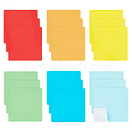 PET Transparent Sticky Notes, Waterproof Dry Erase Memo Pad, for Office & School Supplies, Square, Mixed Color, 76x76x0.7mm, 6pcs/bag(DIY-WH0399-14)