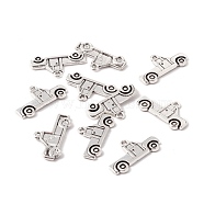 Tibetan Style Alloy Pendants, Pickup Truck, Antique Silver, 14.5x26x2mm, Hole: 1.6mm(FIND-H031-01AS)