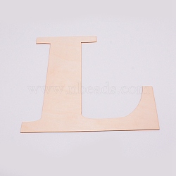 Unfinished Wood Shape, Customizable, Letter, Letter.L, 29.9x29.9x0.2cm(WOOD-WH0109-01L)