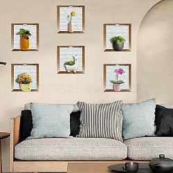 PVC Wall Stickers, Wall Decoration, Other Plants, 980x350mm, 2 sheets/set(DIY-WH0228-942)