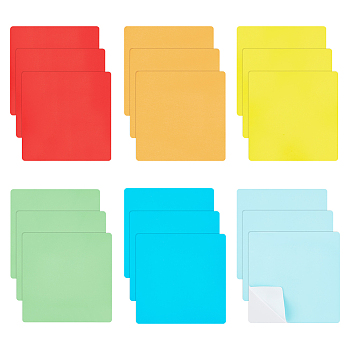 PET Transparent Sticky Notes, Waterproof Dry Erase Memo Pad, for Office & School Supplies, Square, Mixed Color, 76x76x0.7mm, 6pcs/bag