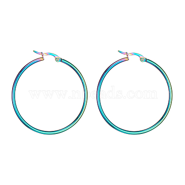 304 acero inoxidable pendientes grandes(EJEW-F105-06M)-2