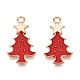 Christmas Theme Alloy Enamel Pendants(ENAM-T020-33A)-1