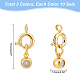 Elite 30 Sets 3 Colors Brass Spring Ring Clasps and Silicone Beads(KK-PH0004-79)-5
