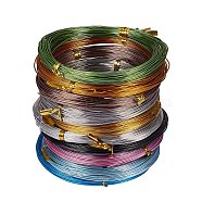 Round Aluminum Wire, Mixed Color, 20 Gauge, 0.8mm, about 65.61 Feet(20m)/roll, 10 rolls/box(AW-PH0001-0.8mm-02)