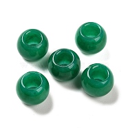 Natural Malaysia Jade Dyed European Beads, Large Hole Beads, Round, 12x9~9.5mm, Hole: 5.5~6mm(G-R488-01A)