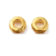 Tibetan Style Alloy Beads, Cadmium Free & Lead Free, Ring, Faceted, Antique Golden, 7.5x7.5x3mm, Hole: 3.8mm(FIND-Q094-24AG)